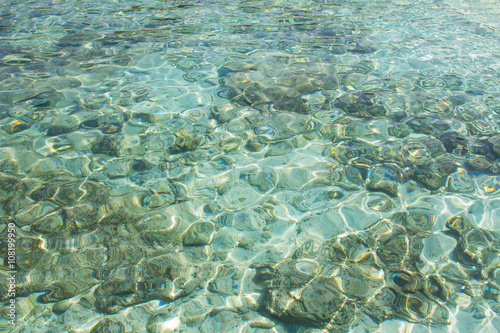 Crystal clear water of the tropical sea