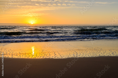 Dramatic sunset at the beach