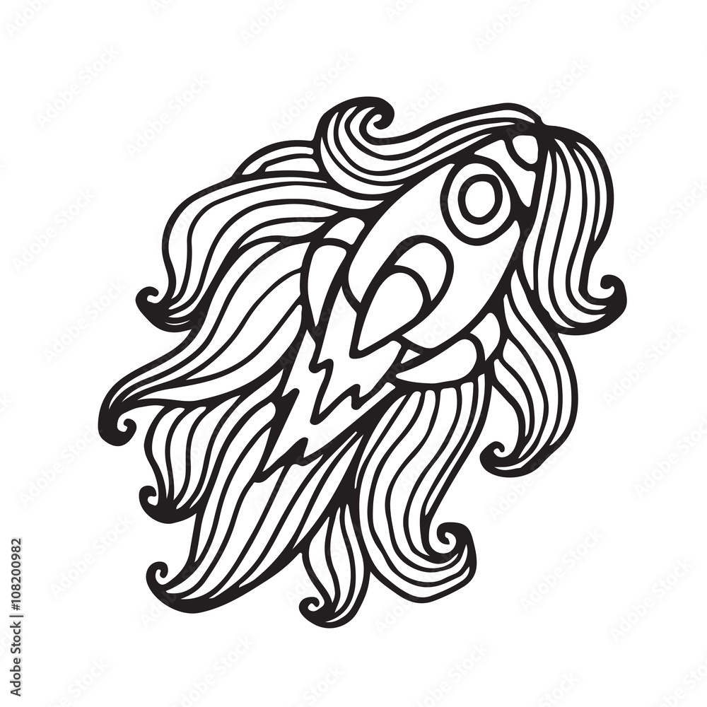 Spaceship Cartoon Doodle Illustration Spaceship Cartoon Doodle Illustration