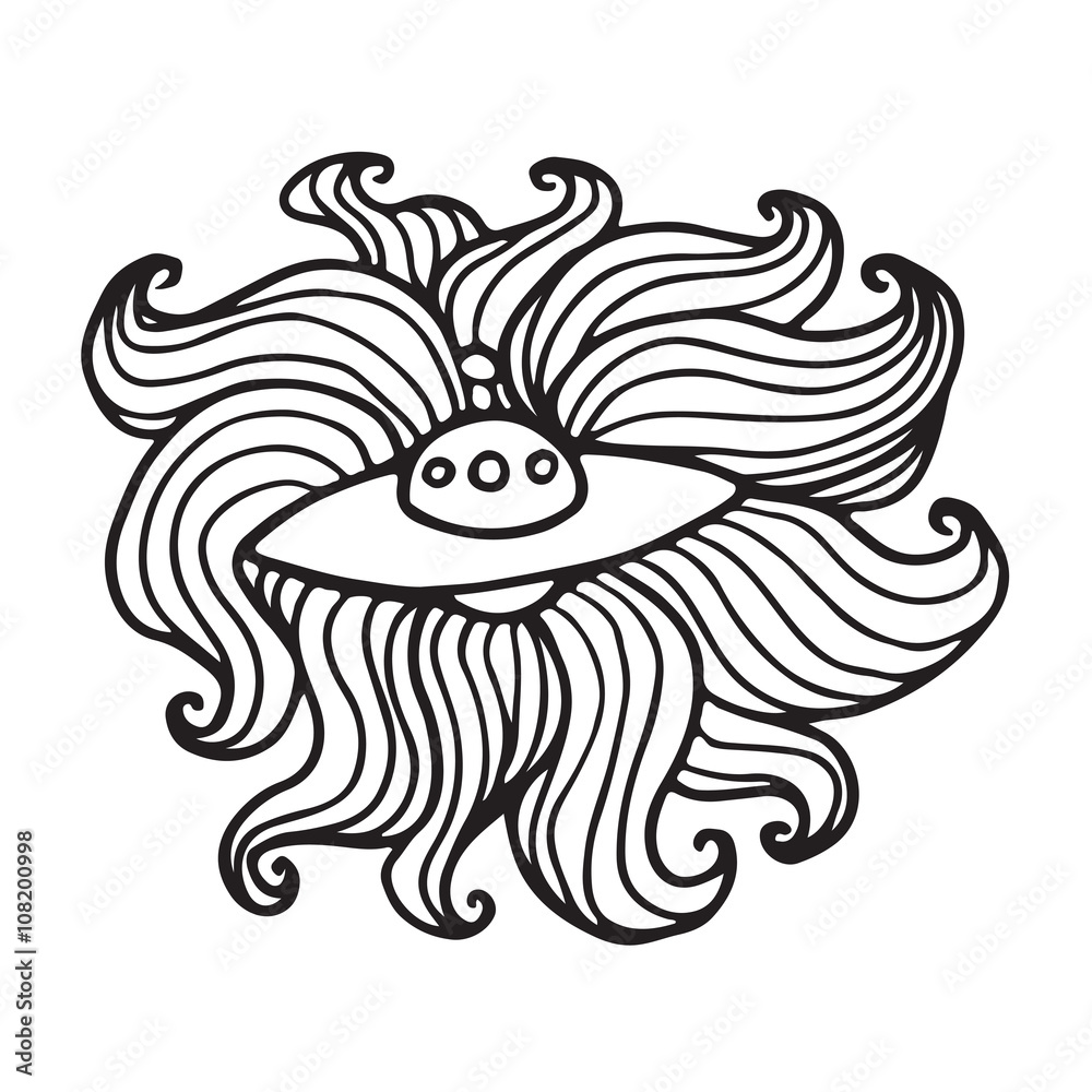 Spaceship Cartoon Doodle Illustration Spaceship Cartoon Doodle Illustration
