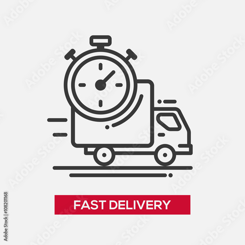 Fast delivery service single icon