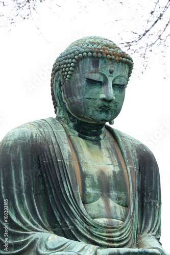 The famous great buddha is located in kamakura, japan.