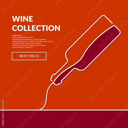 Vector wine list.