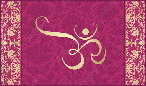 aum syllable, paisley design ,Hinduism, India