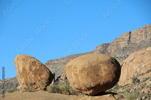 Giant granite boulders at Bull's Party in Namibia, Erongo Mountains Africa