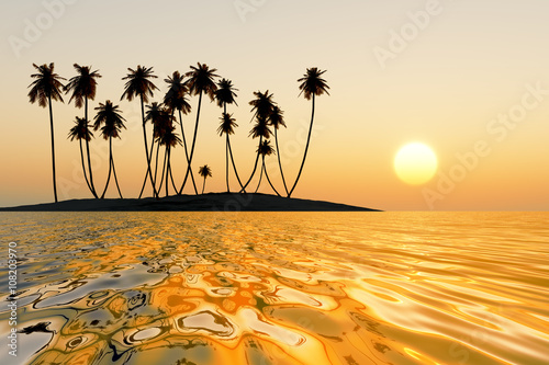 orange tropical sunset