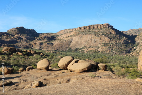 Landscape of Bull's Party on Ameib Farm in Erongo Mountains in Namibia, Africa photo