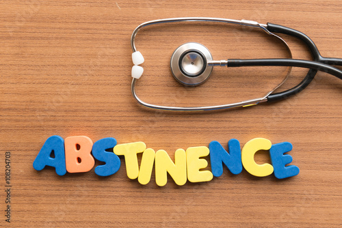 abstinence medical word photo
