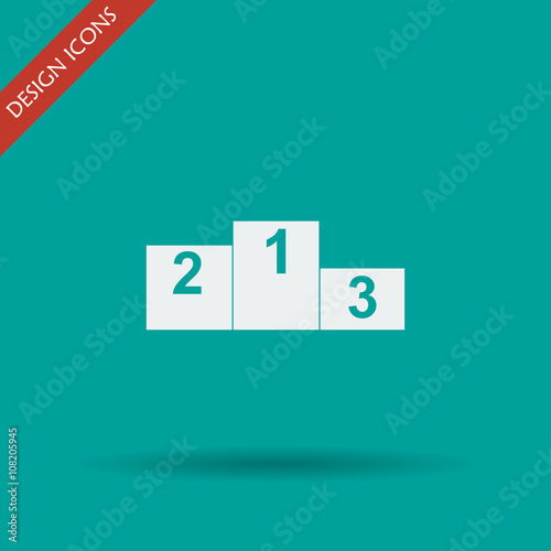 Pedestal. Flat design style eps 10