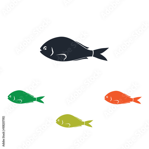 Sea fish icon