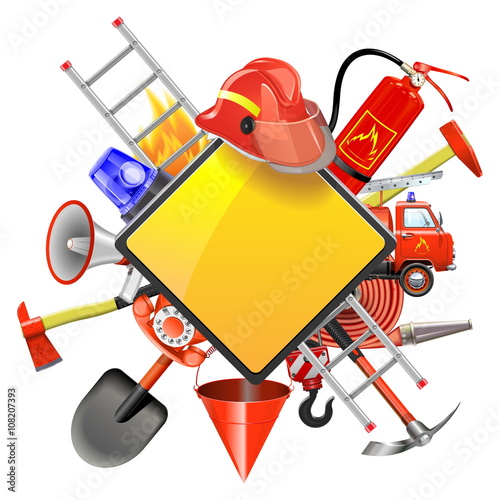 Vector Fire Prevention Signboard