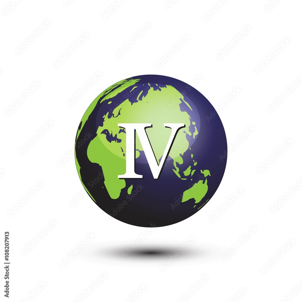 innitial letter globe logo vector innitial letter globe logo vector