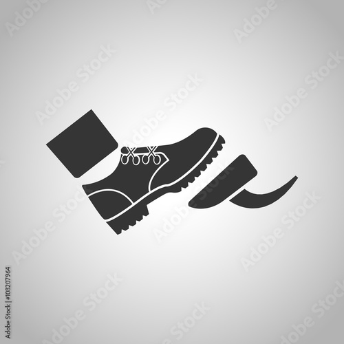 Leg on  the gas pedal icon
