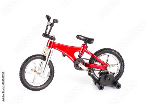 New red bicycle isolated