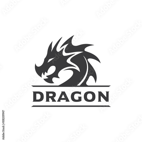 Dragon Head Logo Template  Dragon Brand identity  Dragon logo vector
