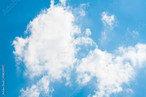 blue sky with cloud closeup