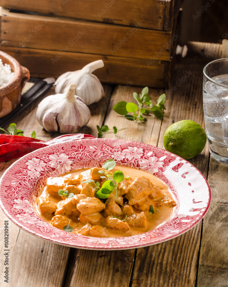 Chicken curry with herbs Chicken curry with herbs