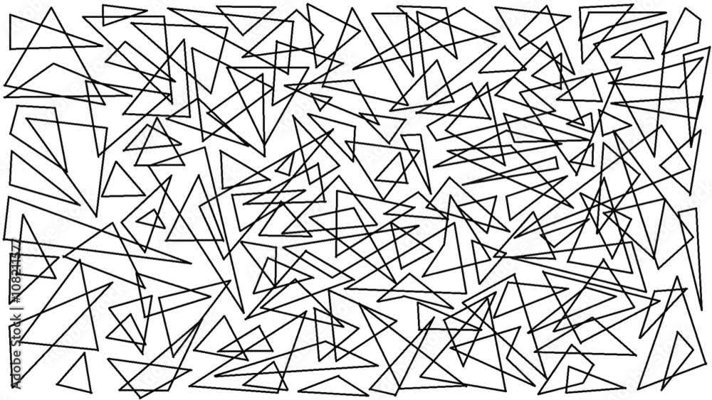 Animated triangles depicting chaos, stress, confusion Animated triangles depicting chaos, stress, confusion