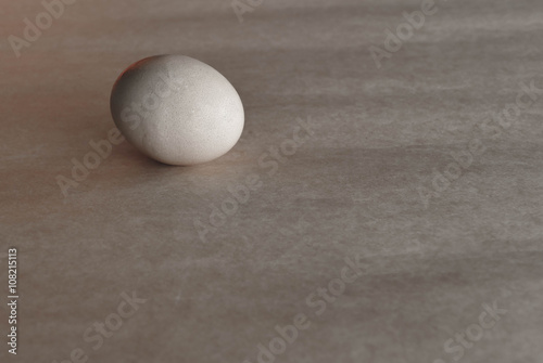 egg on table in vintage tone