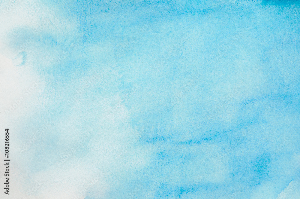 Obraz Streszczenie niebieskim tle akwarela