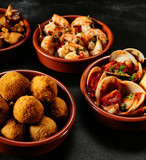 Traditional Spanish fried seafood and tapas