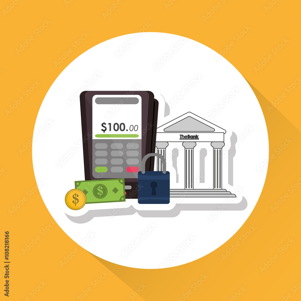 payment with dataphone design, vector illustration payment with dataphone design, vector illustration