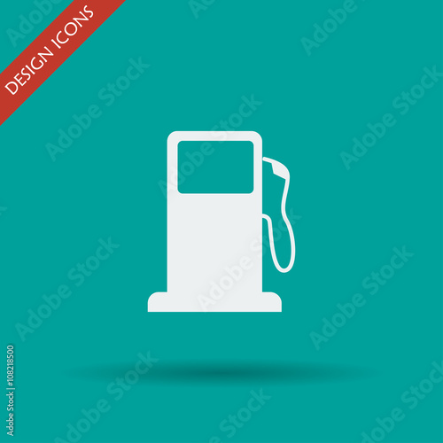 Gasoline pump nozzle sign. Gas station icon.