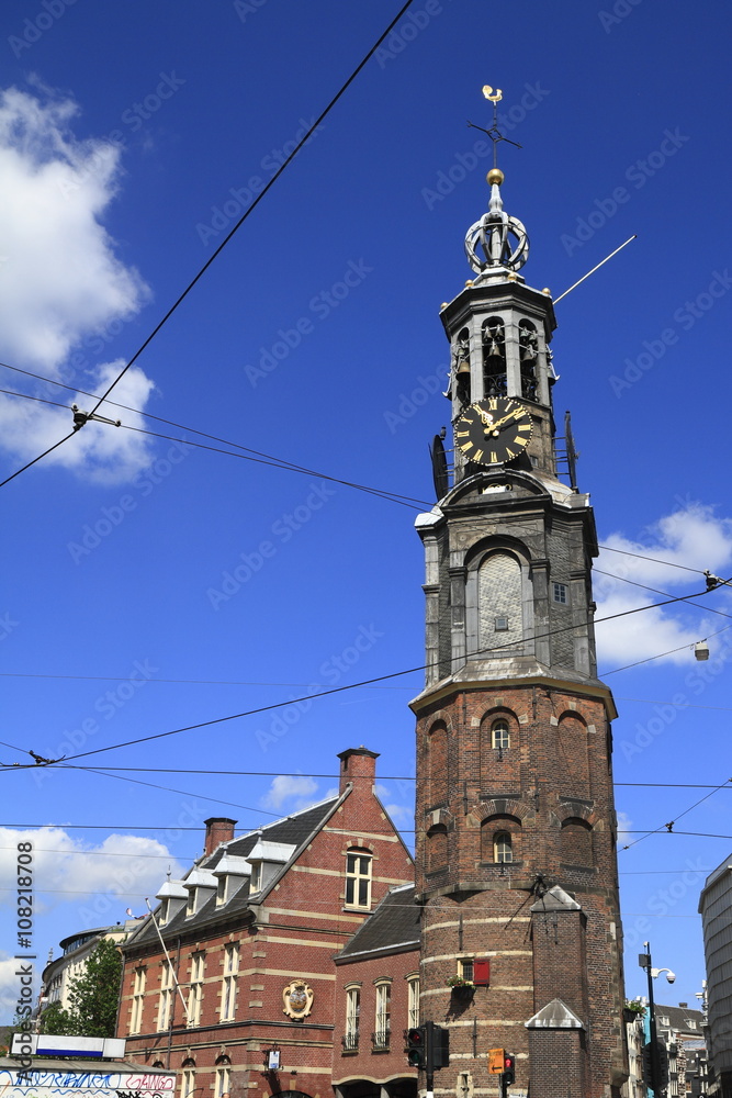 Obraz premium The Munttoren in Amsterdam