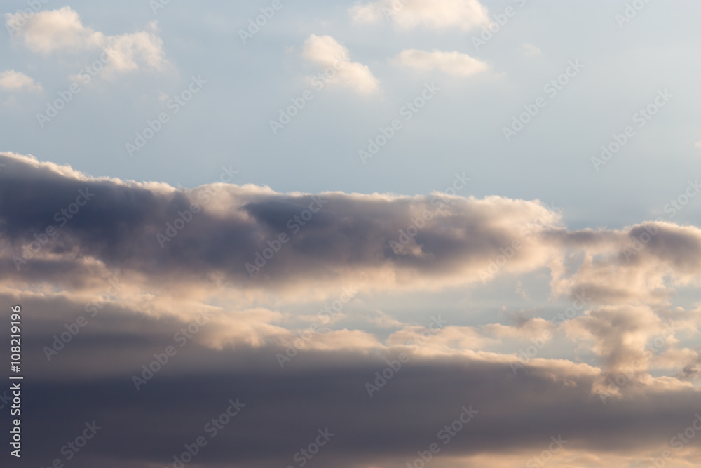 clouds in the sky at sunset