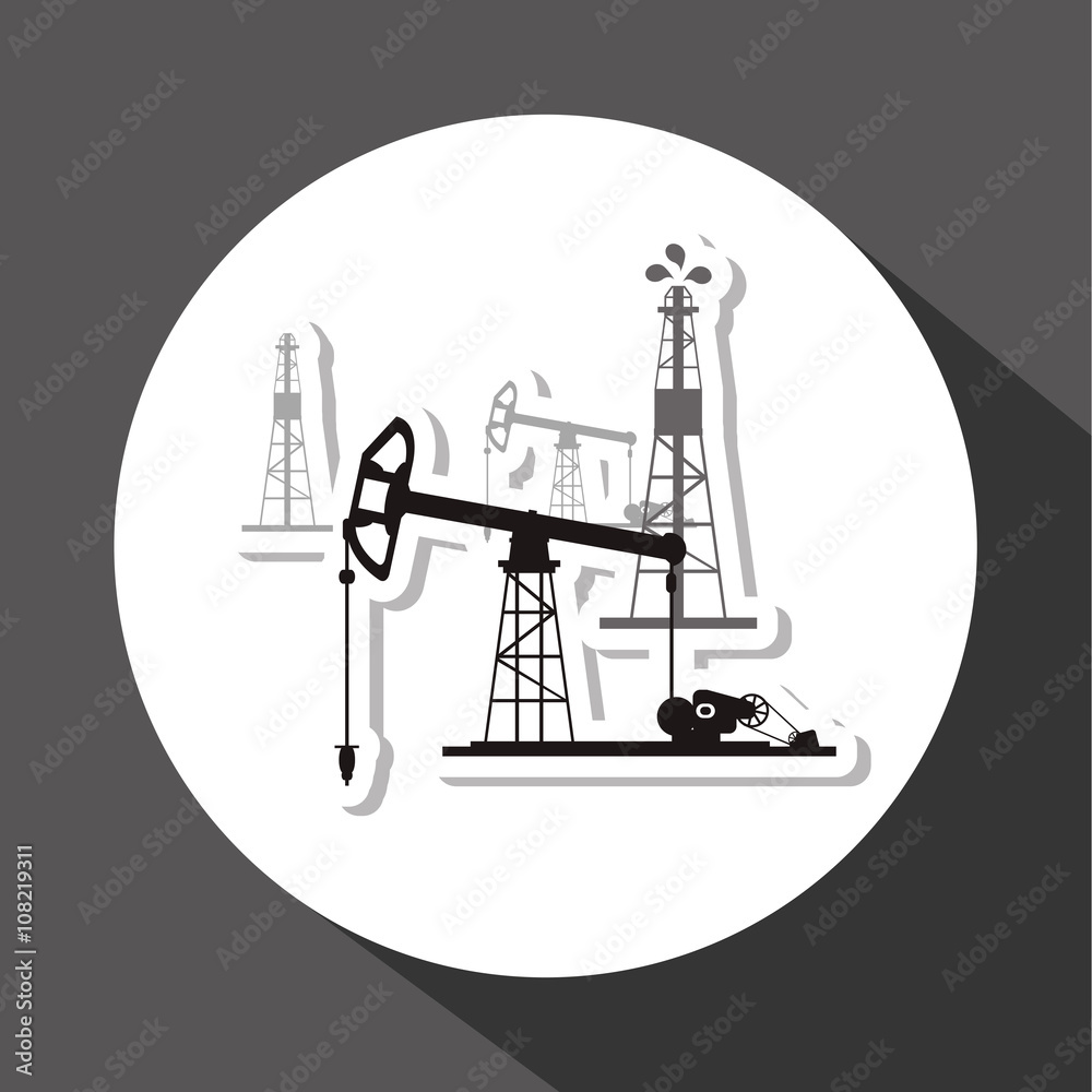 Oil pump design, vector illustration Oil pump design, vector illustration