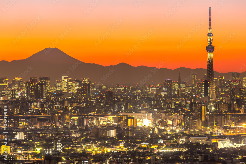 Obraz premium Tokyo Sunset