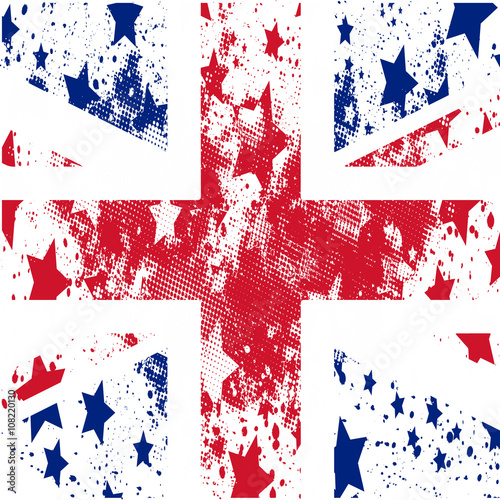 Vector Eanglish grunge flag.
