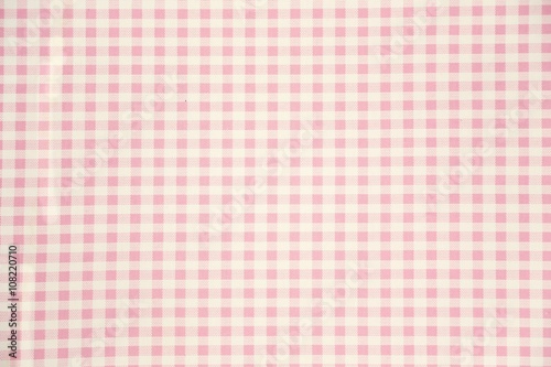 pink picnic tablecloth for background