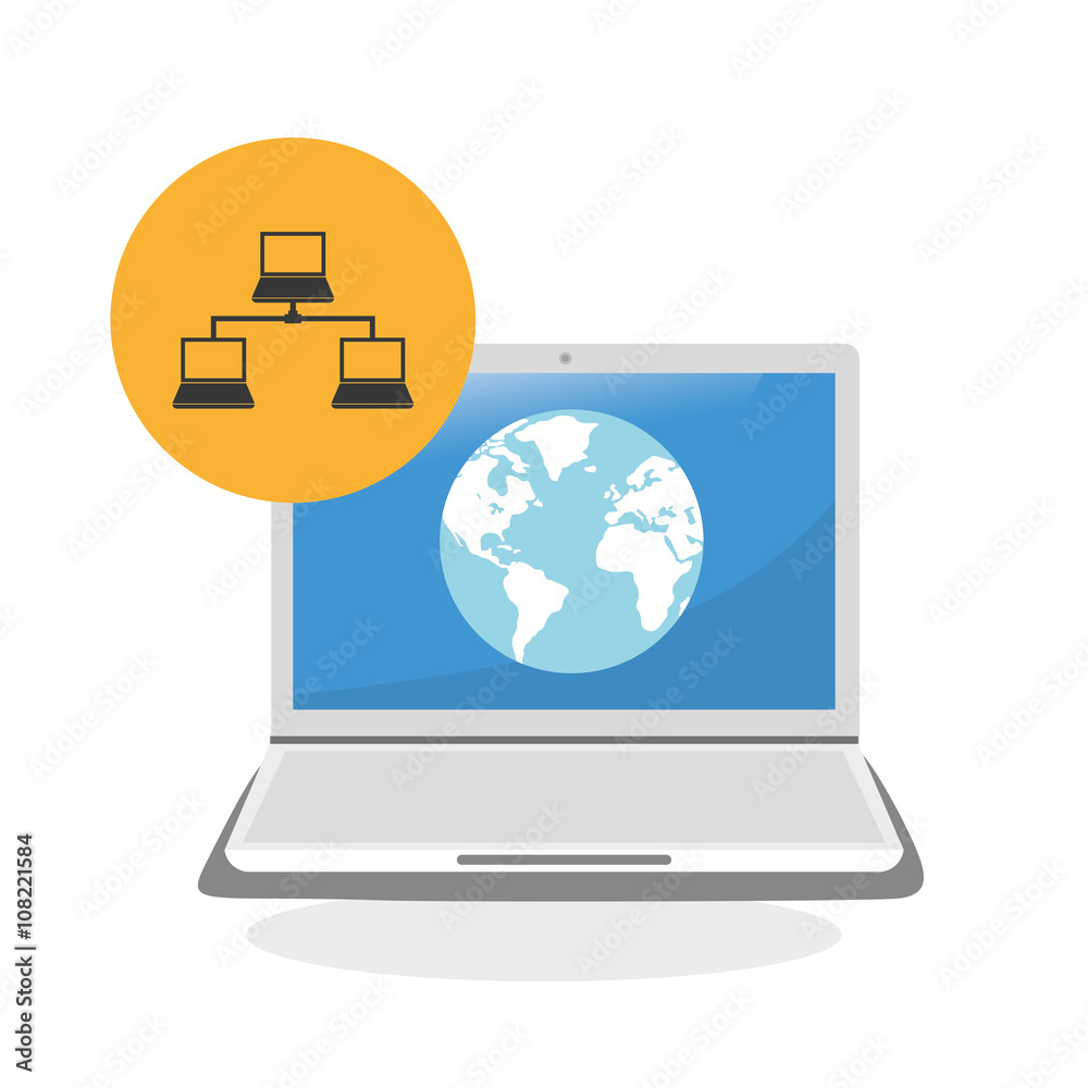 illustration of laptop design, editable vector illustration of laptop design, editable vector