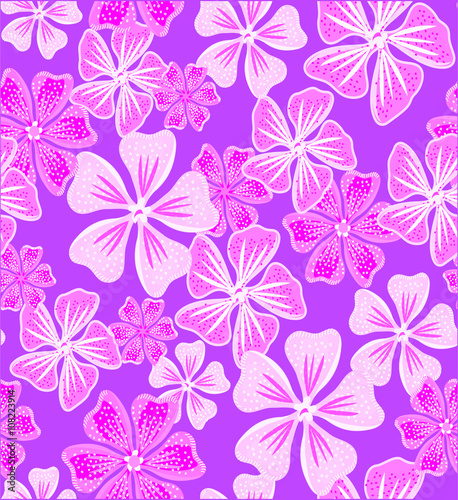 Lilac background with pink flowers