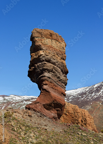 Finger next to the volcano Teide.