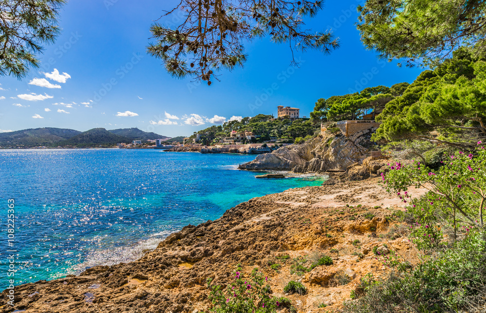 Beautiful seaside of Cala Ratjada Majorca Spain island