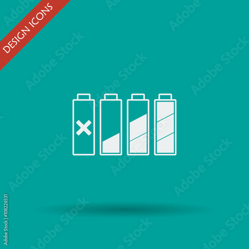 Set of battery charge level indicators.