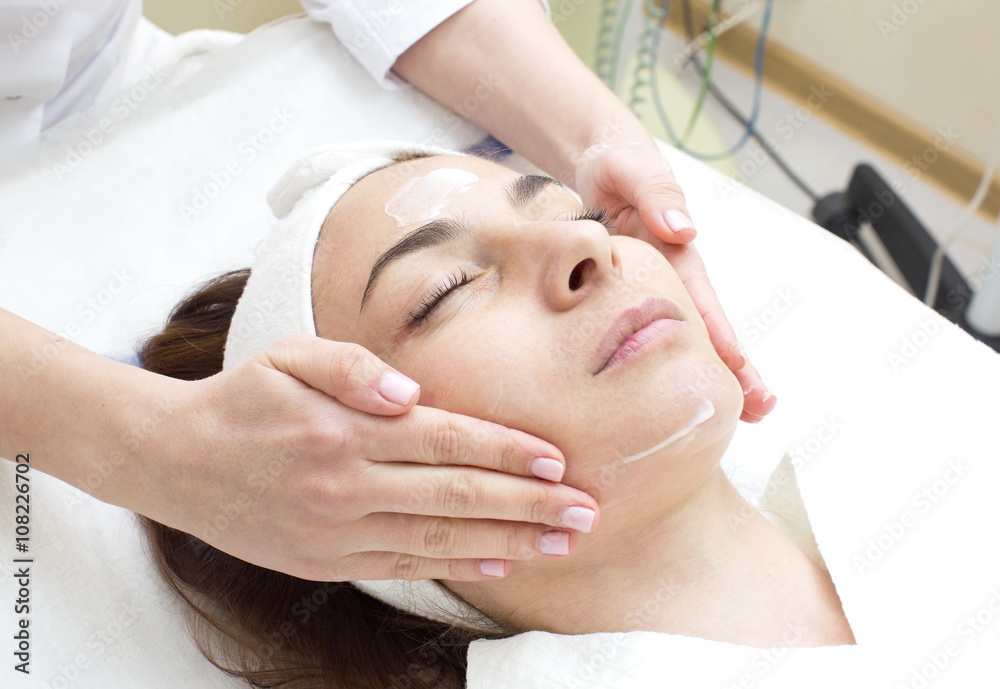 massage and facial peels at the salon cosmetics