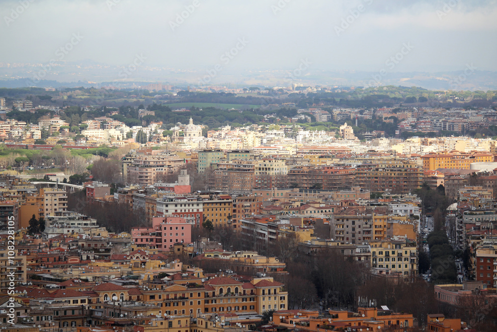 View form the cupola of Vatican Saint Peter's Cathedral 