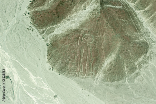 Aerial View of Astronaut Geoglyph, Nazca Lines, Peru