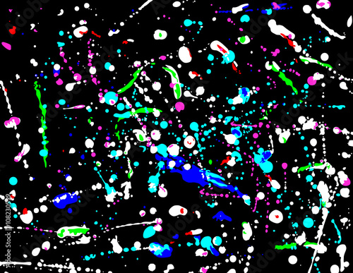 Colorful paint splashes and splatter, abstract art background