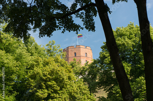 Vilnius symbol - historical tower of Gediminas, Lithuania