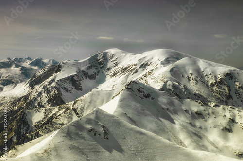 Czerwone wierchy (Red peaks) mountain ridge in Tatra mountains, Poland