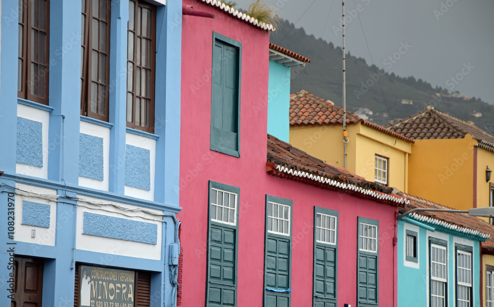 Bunte Häuser in Santa Cruz de la Palma