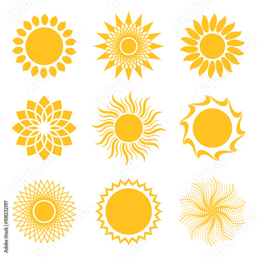 Sun Collection Vector Illustration