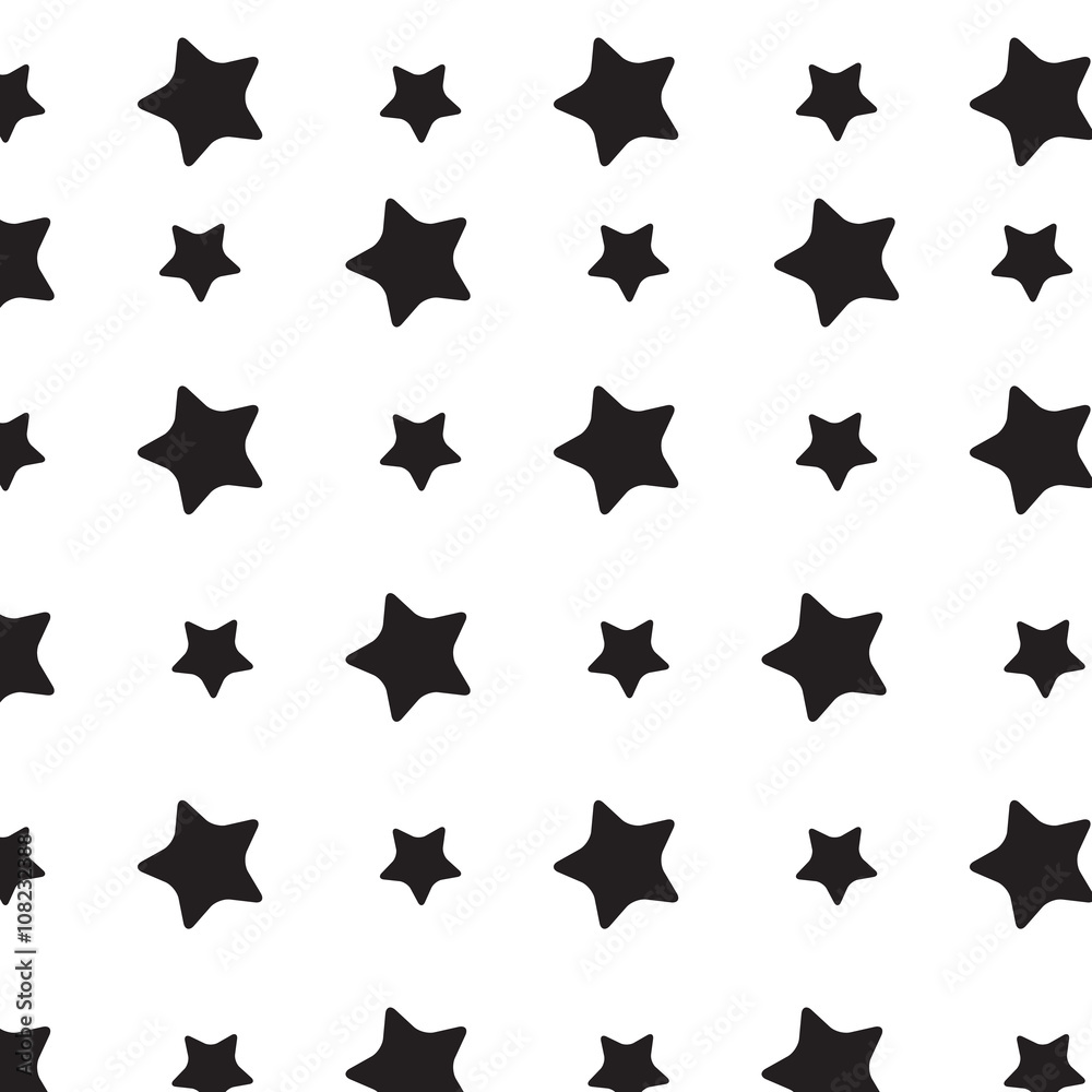Stars sky black white pattern Stars sky black white pattern