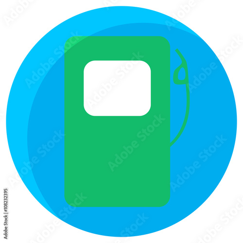 Fuel station green icon