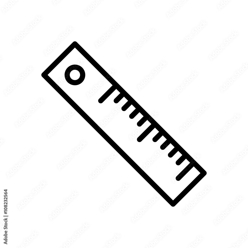 Ruler Outline Icon Ruler Outline Icon