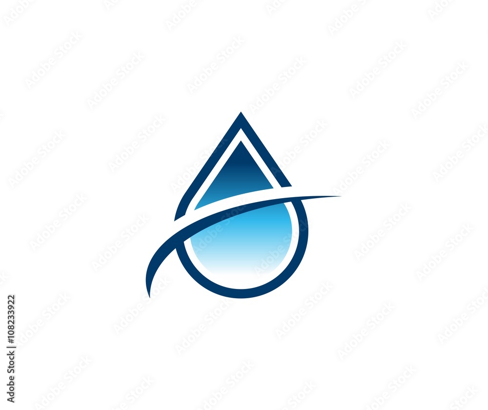Fototapeta premium Drop water logo